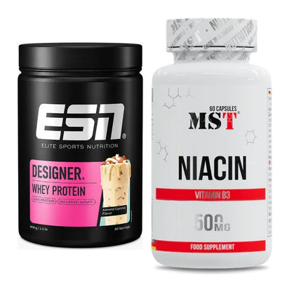 Basis-Set: ESN Designer Whey + MST Niacin – alle enthaltenen Artikel