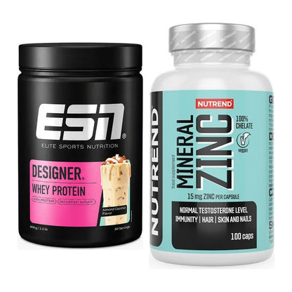 Basis-Set: ESN Designer Whey + Nutrend Zinc Chelate 15mg – alle enthaltenen Artikel