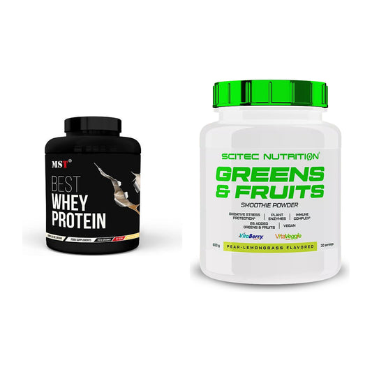 Basis-Set: MST Best Whey Protein + Scitec Greens & Fruits – alle enthaltenen Artikel