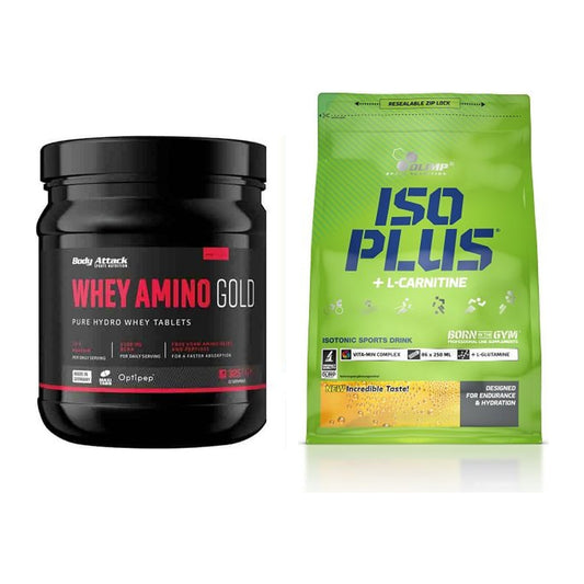 Basis-Set: Body Attack Whey Amino Gold + Olimp Iso Plus – alle enthaltenen Artikel