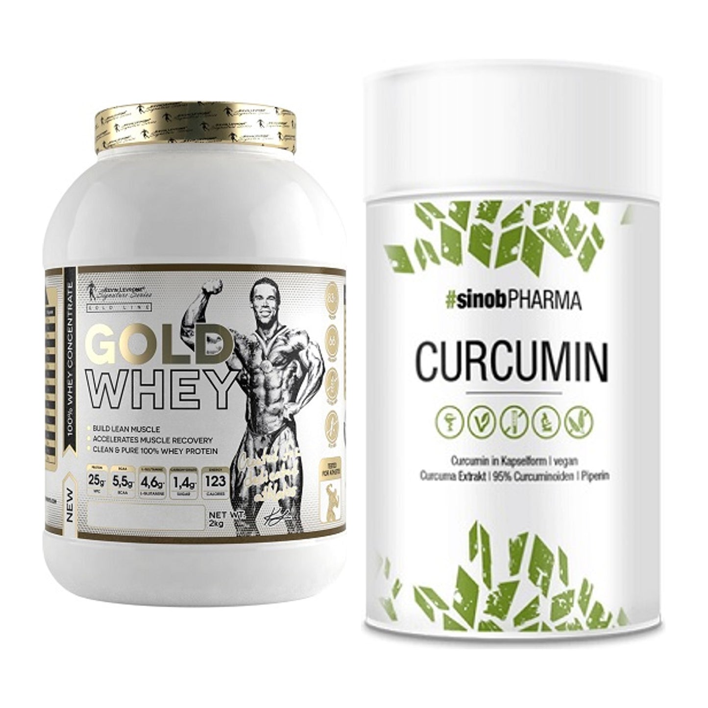 Basis-Set: Kevin Levrone Gold Whey + Sinob Curcumin 95% – alle enthaltenen Artikel