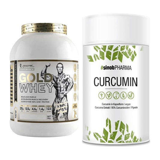 Basis-Set: Kevin Levrone Gold Whey + Sinob Curcumin 95% – alle enthaltenen Artikel