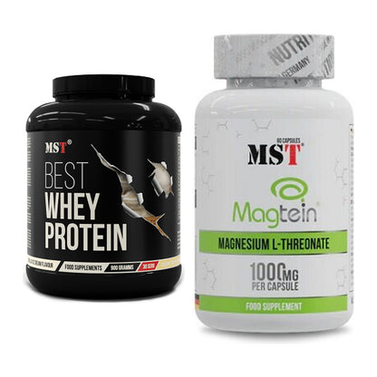 Basis-Set: MST Best Whey Protein + MST Magnesium L-Threonate Magtein – alle enthaltenen Artikel