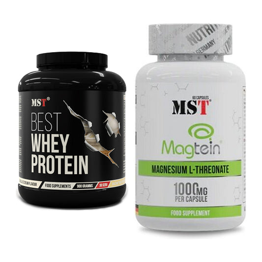 Basis-Set: MST Best Whey Protein + MST Magnesium L-Threonate Magtein – alle enthaltenen Artikel