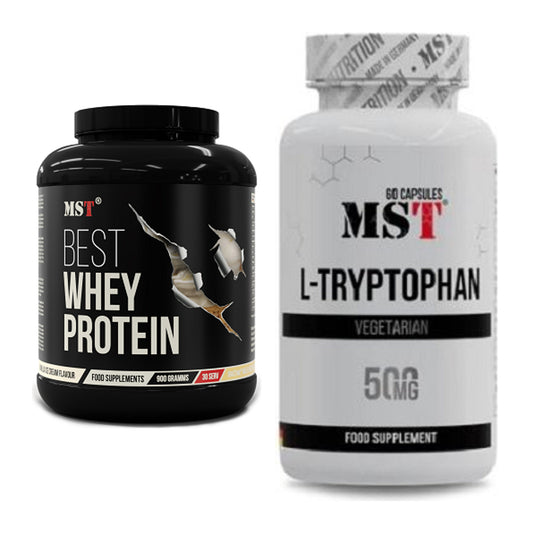 Basis-Set: MST Best Whey Protein + MST Tryptophan 500mg – alle enthaltenen Artikel