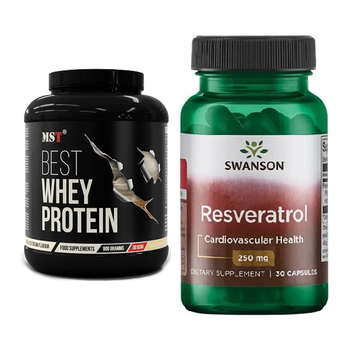 Basis-Set: MST Best Whey Protein + Swanson Resveratrol – alle enthaltenen Artikel