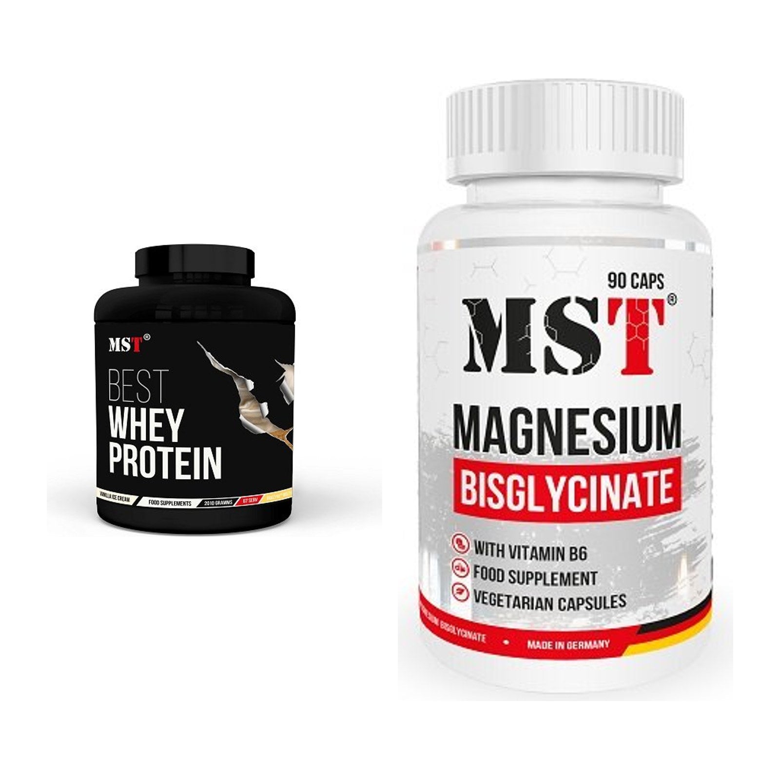 Basis-Set: MST Best Whey Protein + MST Magnesium Bisglycinat – alle enthaltenen Artikel