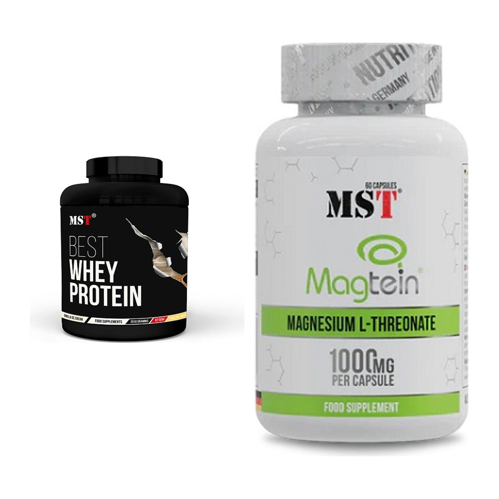 Basis-Set: MST Best Whey Protein + MST Magnesium L-Threonate Magtein – alle enthaltenen Artikel