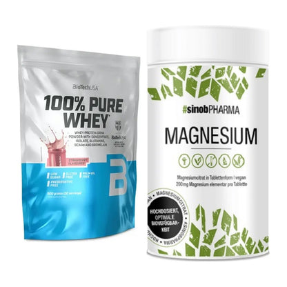Basis-Set: BioTech 100% Pure Whey + Sinob Magnesium Citrat – alle enthaltenen Artikel
