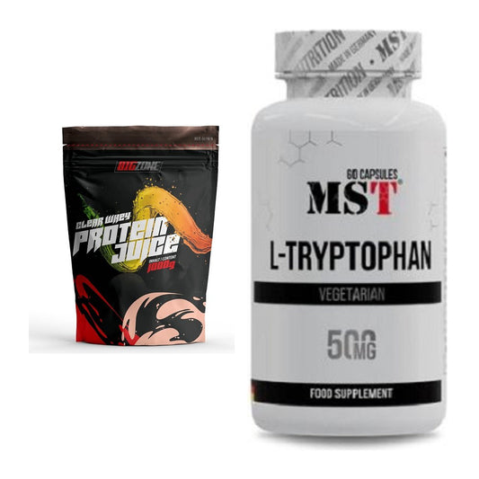 Basis-Set: Big Zone Clear Whey Protein Juice + MST Tryptophan 500mg – alle enthaltenen Artikel