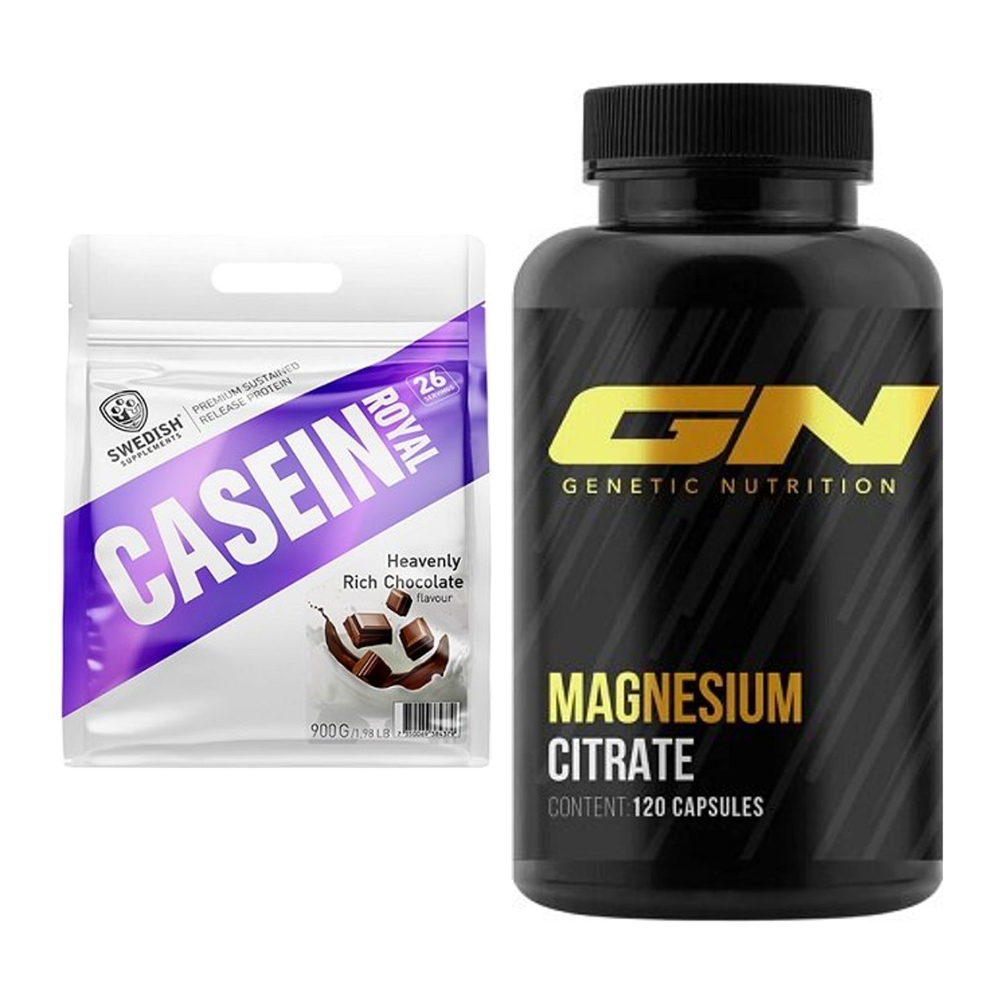Basis-Set: Swedish Supplements Casein Royal + GN Magnesium Citrate – alle enthaltenen Artikel