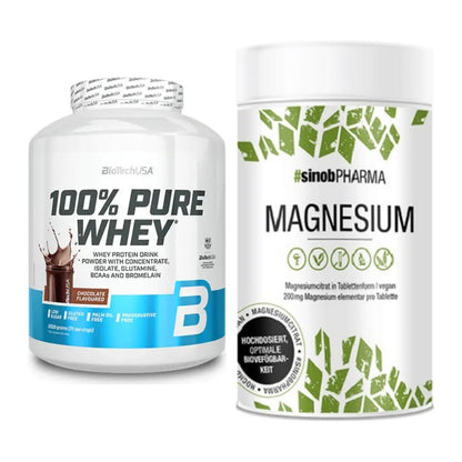 Basis-Set: BioTech 100% Pure Whey + Sinob Magnesium Citrat – alle enthaltenen Artikel