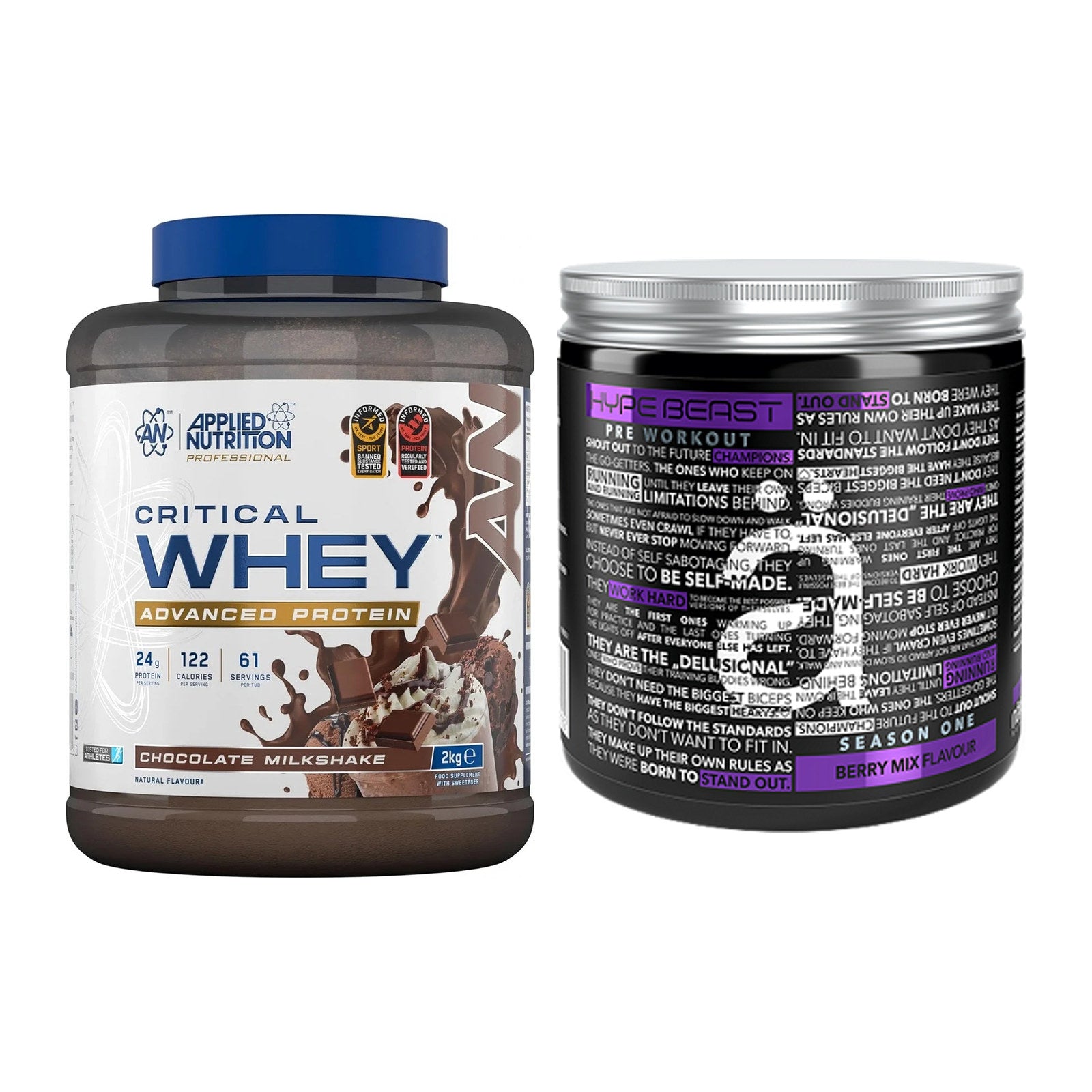 Basis-Set: Applied Nutrition Critical Whey + Nanosupps Hype Beast – alle enthaltenen Artikel