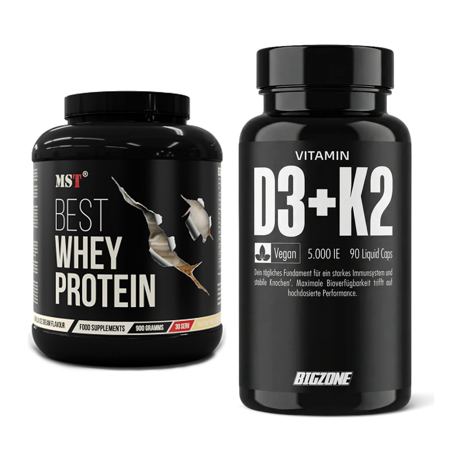 Basis-Set: MST Best Whey Protein + Big Zone Vitamin D3 + K2 – alle enthaltenen Artikel
