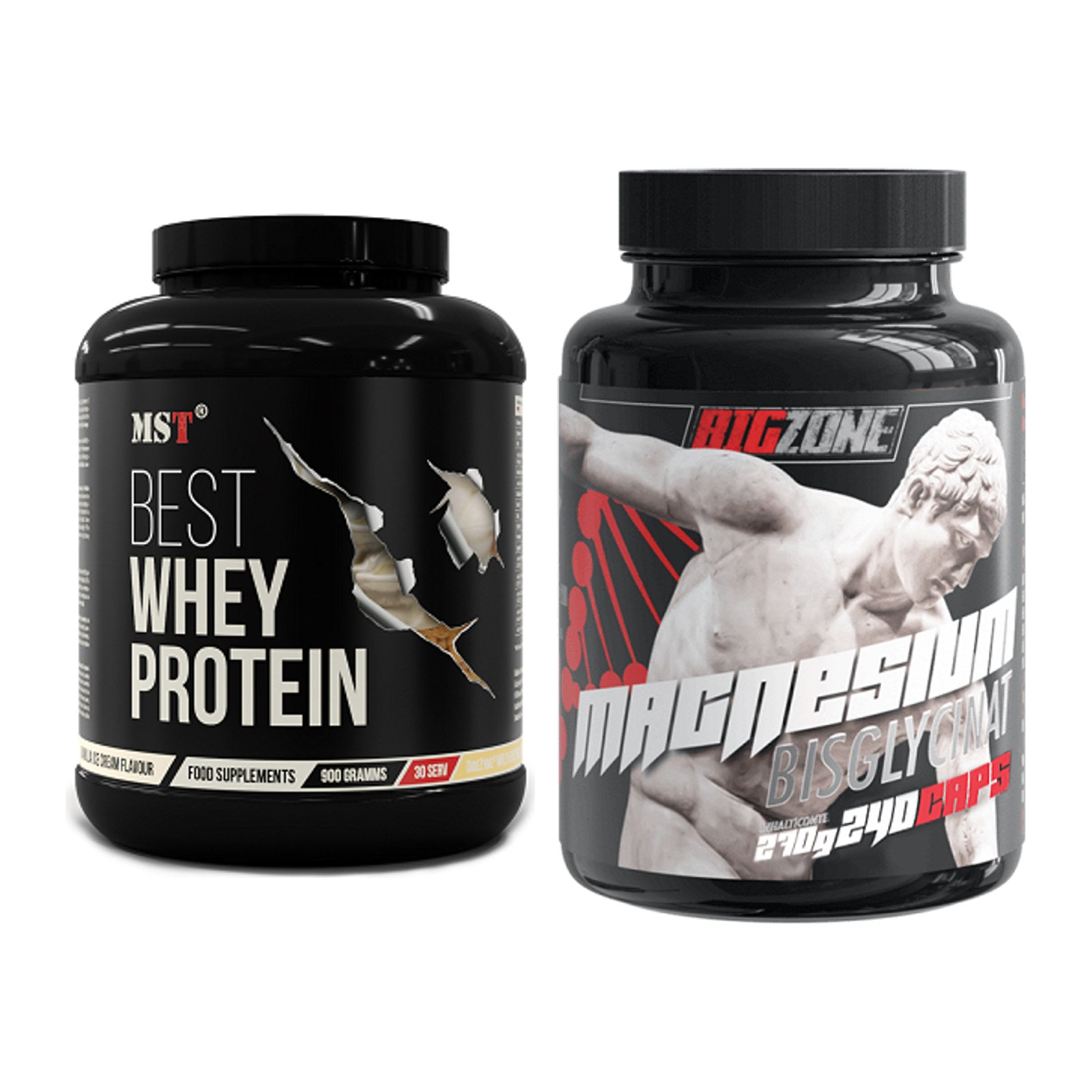 Basis-Set: MST Best Whey Protein + Big Zone Magnesium Bisglycinat – alle enthaltenen Artikel