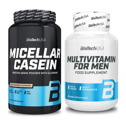 Basis-Set: BioTech Micellar Casein + BioTech Multivitamin for Men 60 – alle enthaltenen Artikel