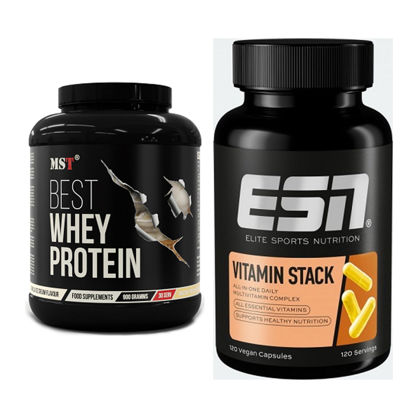 Basis-Set: MST Best Whey Protein + ESN Vitamin Stack – alle enthaltenen Artikel