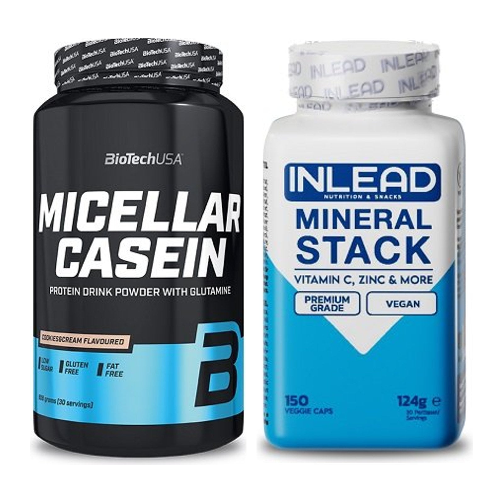 Basis-Set: BioTech Micellar Casein + INLEAD Mineral Stack – alle enthaltenen Artikel