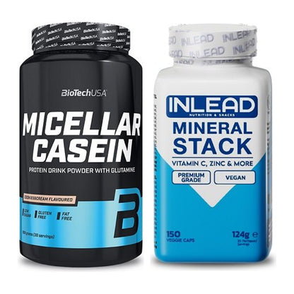 Basis-Set: BioTech Micellar Casein + INLEAD Mineral Stack – alle enthaltenen Artikel