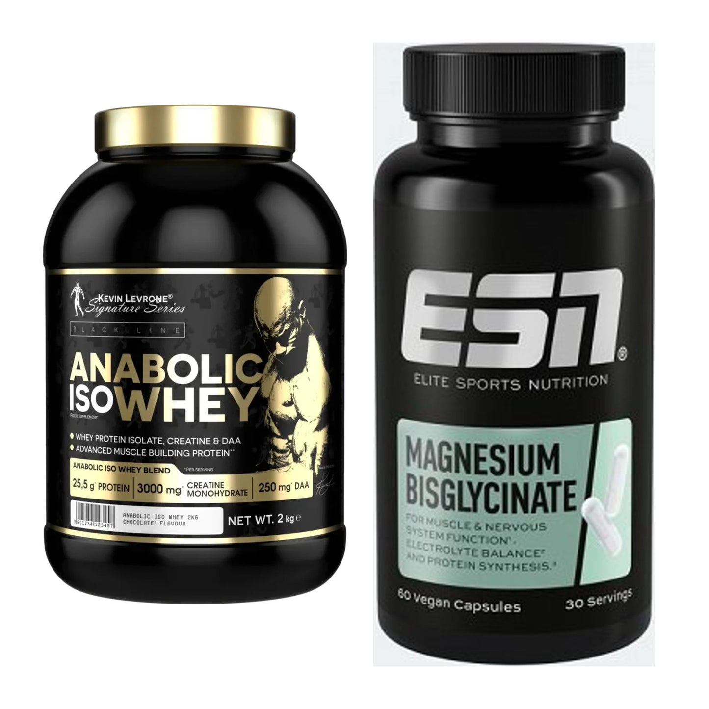 Basis-Set: Kevin Levrone Anabolic Iso + ESN Magnesium Bisglycinate – alle enthaltenen Artikel