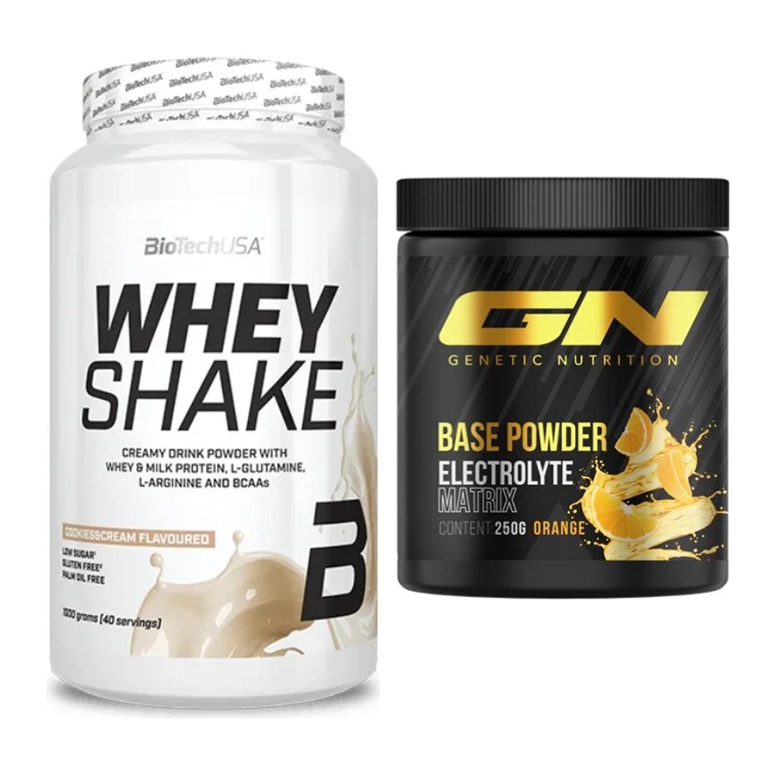 Basis-Set: BioTech Whey Shake + GN Base Powder – alle enthaltenen Artikel