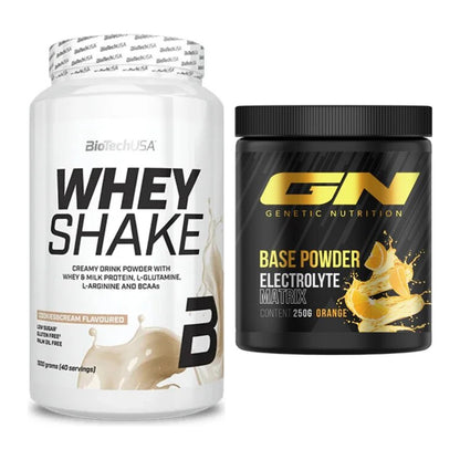 Basis-Set: BioTech Whey Shake + GN Base Powder – alle enthaltenen Artikel