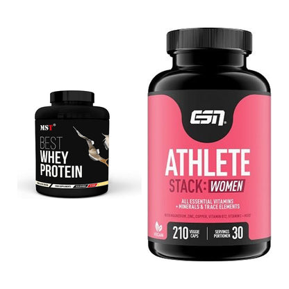 Basis-Set: MST Best Whey Protein + ESN Athlete Stack:WOMEN – alle enthaltenen Artikel
