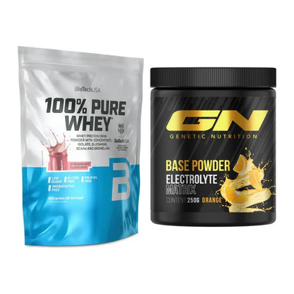 Basis-Set: BioTech 100% Pure Whey + GN Base Powder – alle enthaltenen Artikel