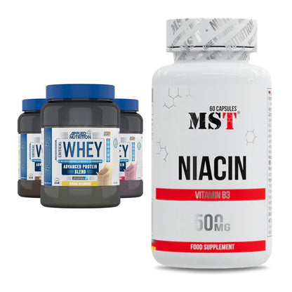 Basis-Set: Applied Nutrition Critical Whey + MST Niacin – alle enthaltenen Artikel