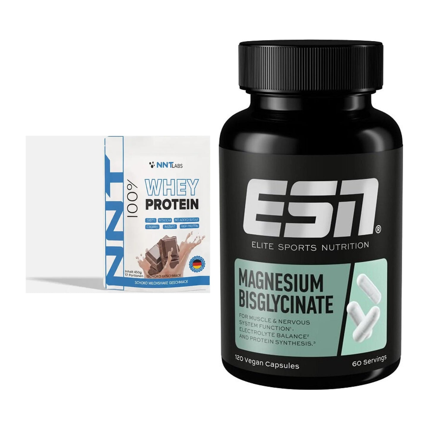 Basis-Set: NNT Whey + ESN Magnesium Bisglycinat – alle enthaltenen Artikel