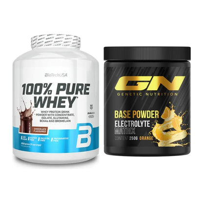 Basis-Set: BioTech 100% Pure Whey + GN Base Powder – alle enthaltenen Artikel