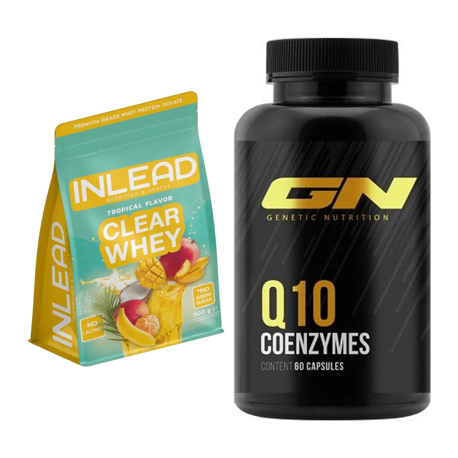 Basis-Set: INLEAD Clear Whey Isolate + GN Q10 Health Line – alle enthaltenen Artikel