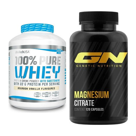Basis-Set: BioTech 100% Pure Whey + GN Magnesium Citrate – alle enthaltenen Artikel