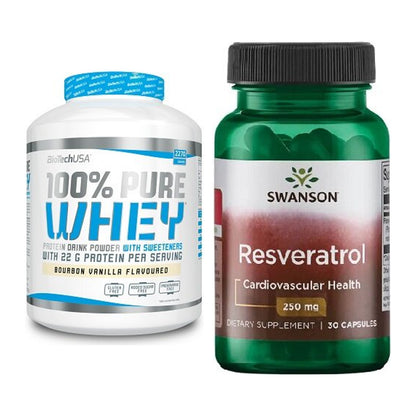 Basis-Set: BioTech 100% Pure Whey + Swanson Resveratrol – alle enthaltenen Artikel
