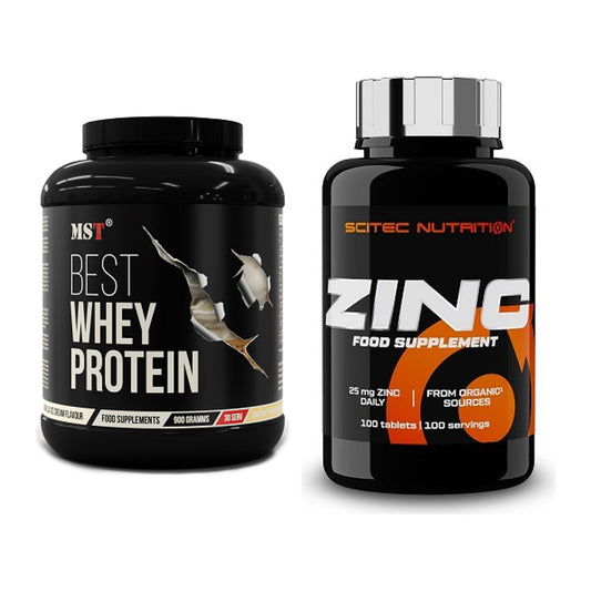 Basis-Set: MST Best Whey Protein + Scitec Zinc – alle enthaltenen Artikel