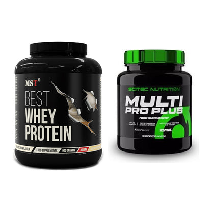 Basis-Set: MST Best Whey Protein + Scitec Multi Pro Plus 30 Packs – alle enthaltenen Artikel