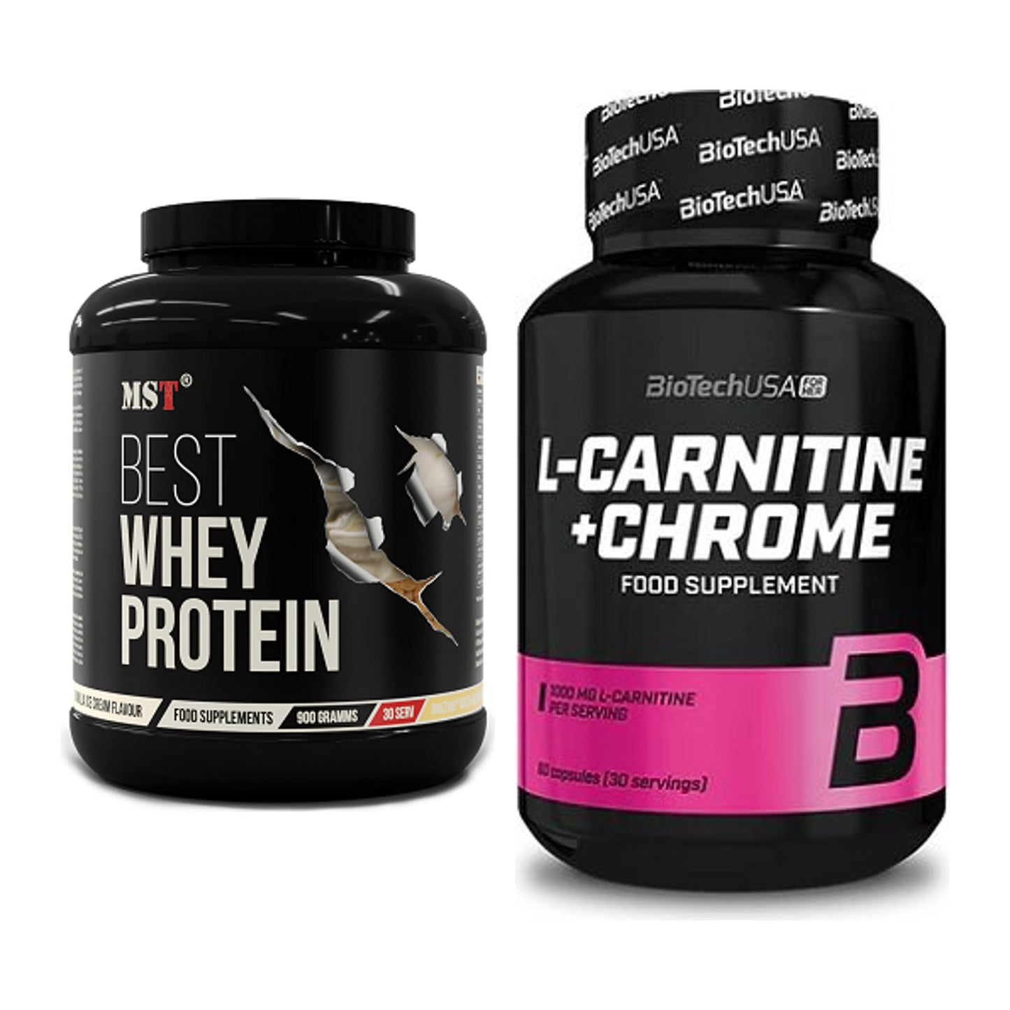 Basis-Set: MST Best Whey Protein + BioTech L-Carnitine + Chrome – alle enthaltenen Artikel