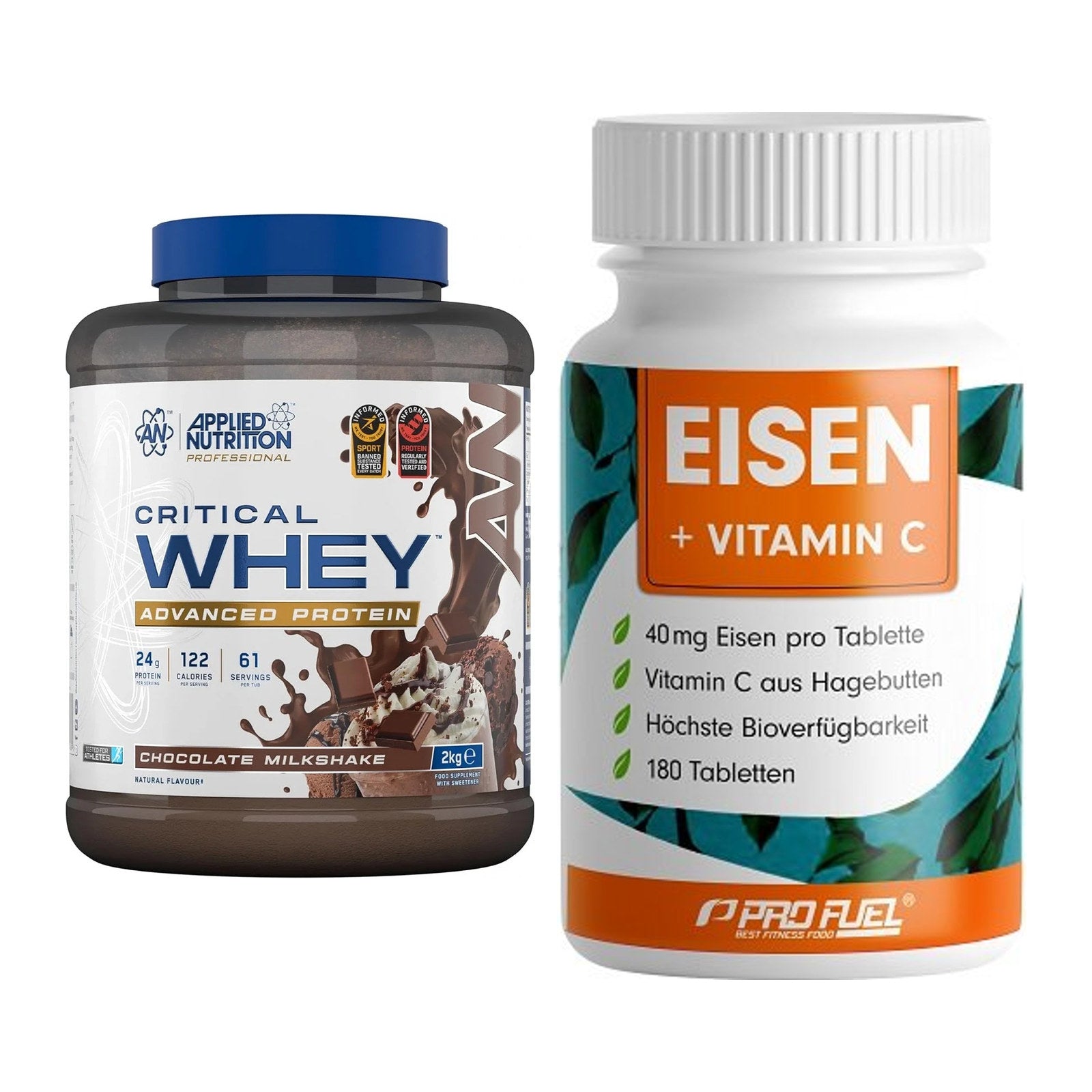Basis-Set: Applied Nutrition Critical + ProFuel EISEN + nat. Vitamin – alle enthaltenen Artikel
