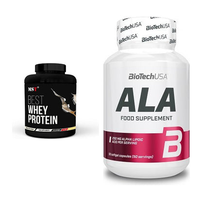 Basis-Set: MST Best Whey Protein + BioTech ALA alpha lipoic acid – alle enthaltenen Artikel