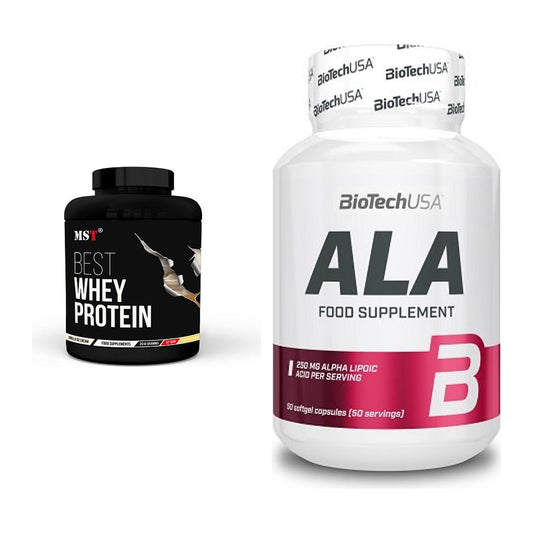 Basis-Set: MST Best Whey Protein + BioTech ALA alpha lipoic acid – alle enthaltenen Artikel