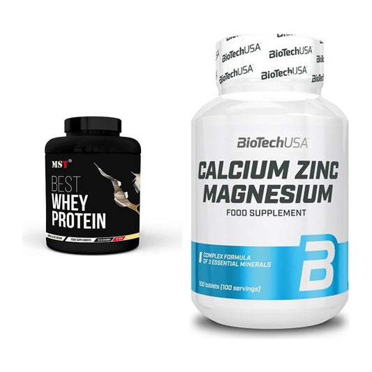 Basis-Set: MST Best Whey Protein + BioTech Calcium Zinc Magnesium 100 – alle enthaltenen Artikel