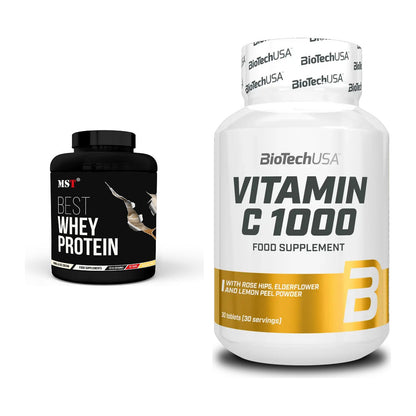 Basis-Set: MST Best Whey Protein + BioTech Vitamin C 1000 30 Tabl. – alle enthaltenen Artikel