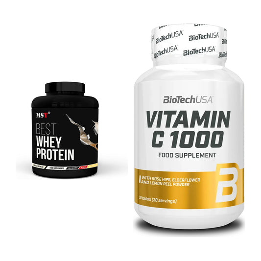 Basis-Set: MST Best Whey Protein + BioTech Vitamin C 1000 30 Tabl. – alle enthaltenen Artikel