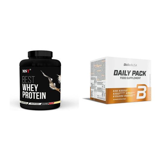 Basis-Set: MST Best Whey Protein + BioTech Daily Packs 30 Packs – alle enthaltenen Artikel