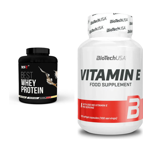 Basis-Set: MST Best Whey Protein + BioTech Vitamin E 100 Softgelcaps – alle enthaltenen Artikel