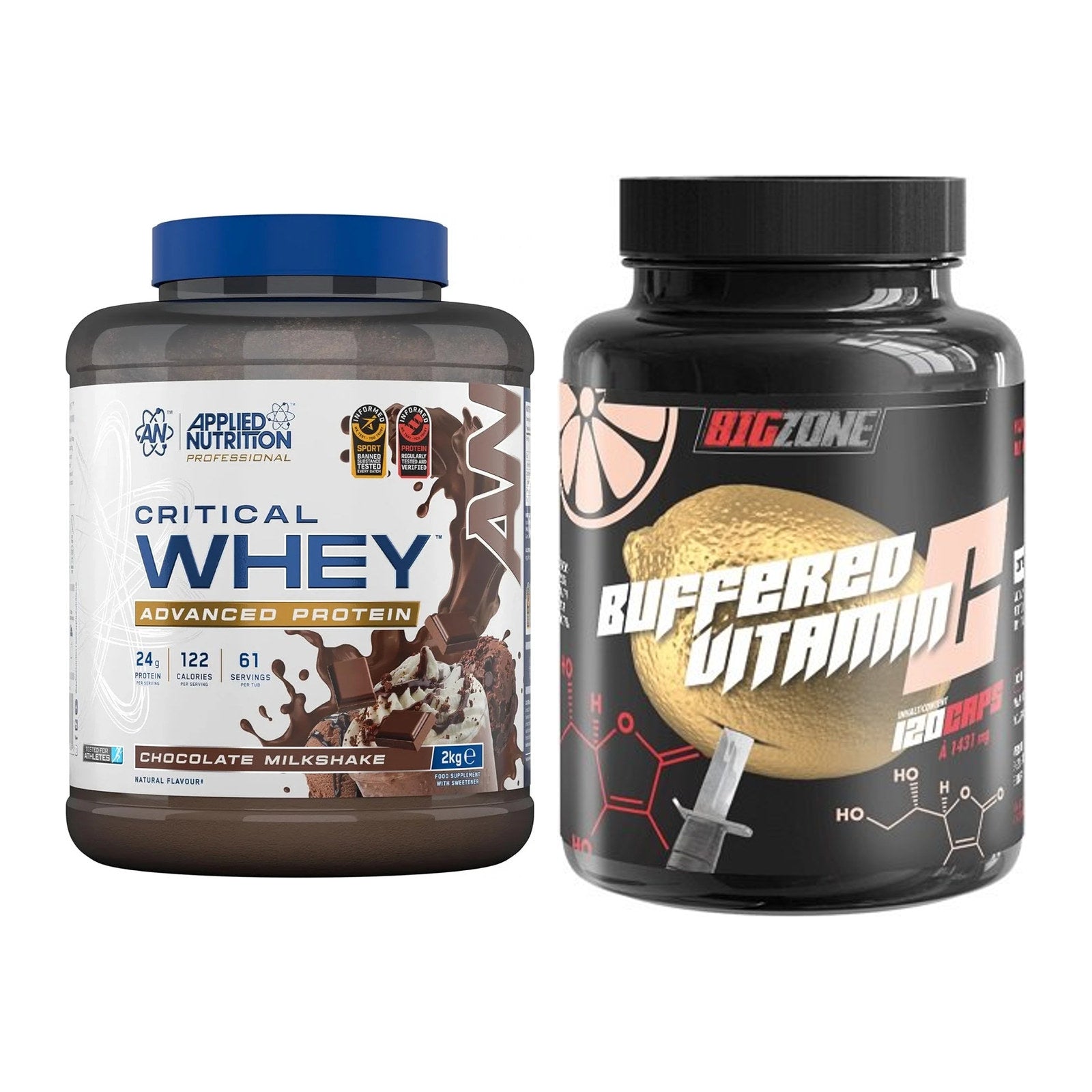 Basis-Set: Applied Nutrition Critical + Big Zone Buffered Vitamin C – alle enthaltenen Artikel
