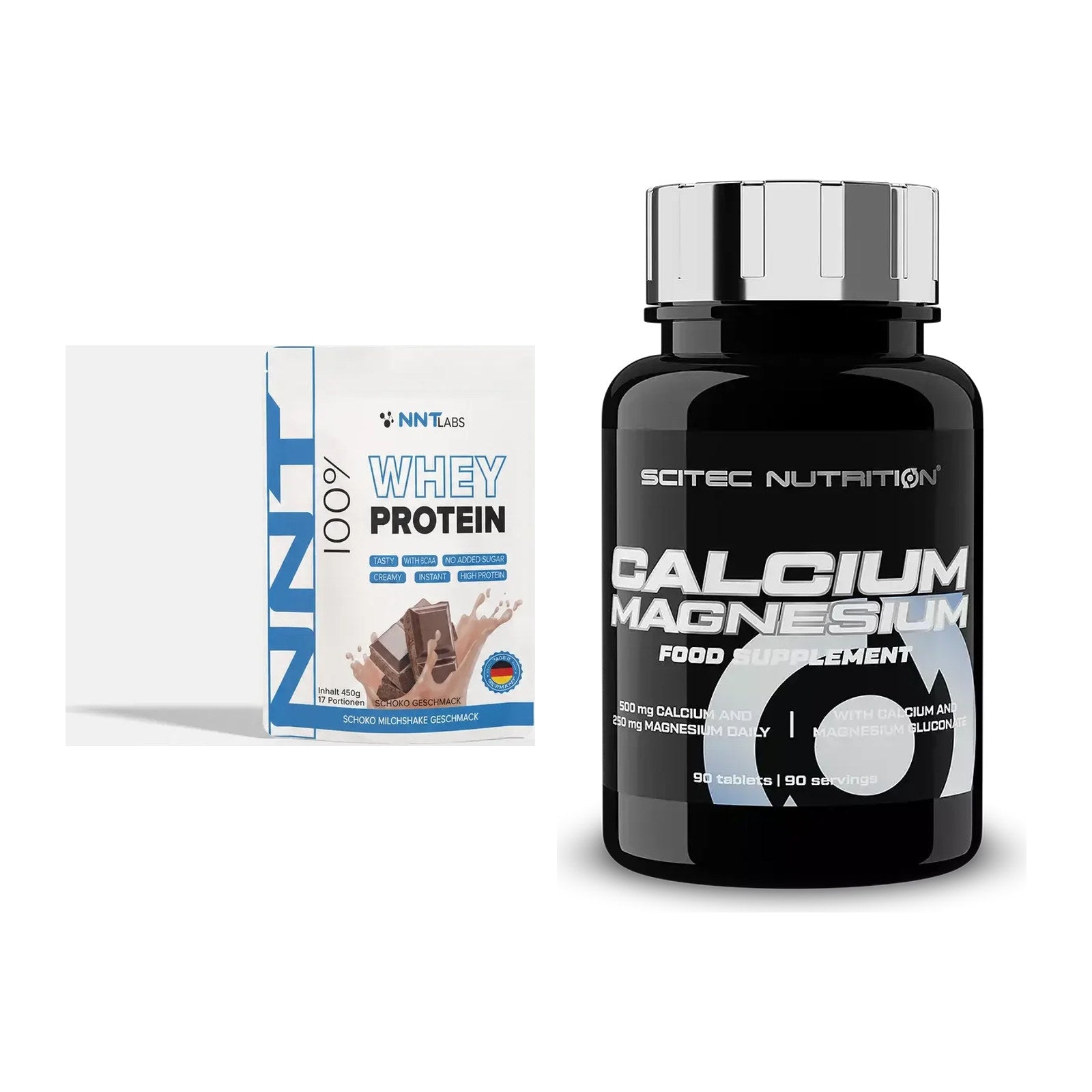 Basis-Set: NNT Whey + Scitec Calcium Magnesium – alle enthaltenen Artikel