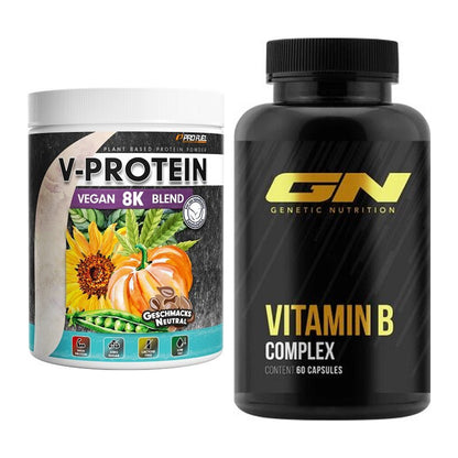 Basis-Set: ProFuel V-Protein Vegan 8K Blend + GN Vitamin B-Complex – alle enthaltenen Artikel