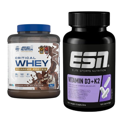Basis-Set: Applied Nutrition Critical Whey + ESN Vitamin D3 + K2 – alle enthaltenen Artikel