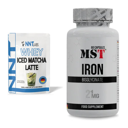Basis-Set: NNT Whey ICED MATCHA LATTE + MST Iron Bisglycinate – alle enthaltenen Artikel